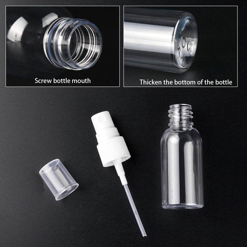 TRENDBOX 6 Pack Empty Transparent Plastic Fine Mist Spray Bottle 30 ml (1 oz) - Image 4